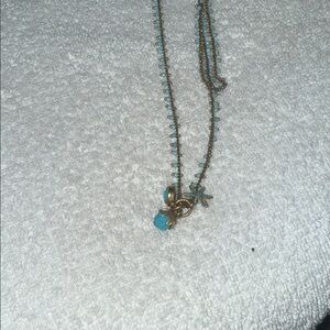 Catherine Popesco Gold and Turquoise Necklace
